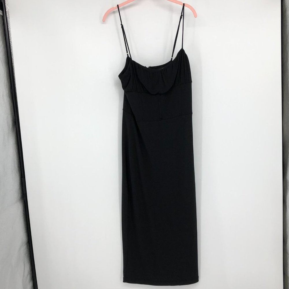 NWT Dynamite Black midi corset detail cami dress Medium - Picture 5 of 14